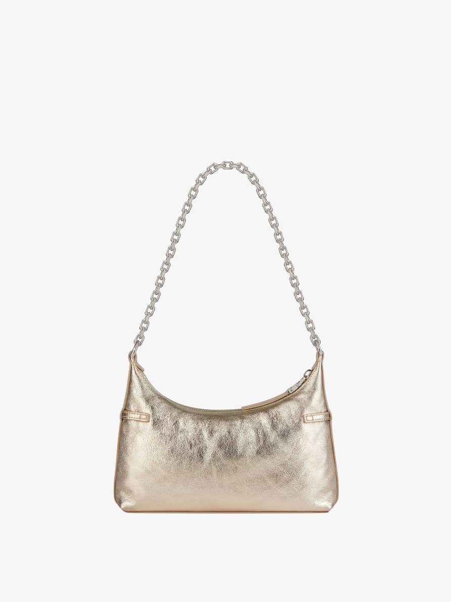 Women Givenchy Voyou | Voyou Party Bag In Laminated Leather Dusty Gold