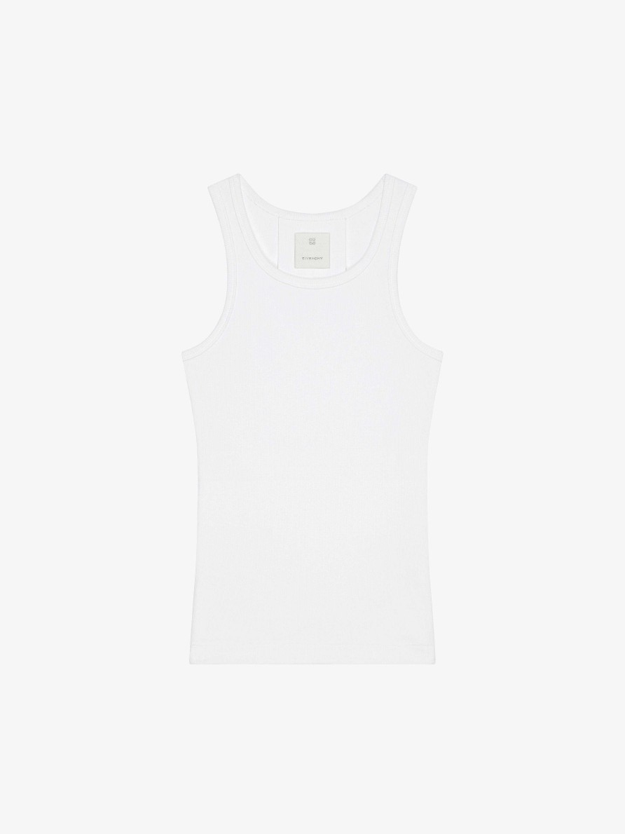 Men Givenchy T-Shirts | Extra Slim Fit Tank Top In Cotton White