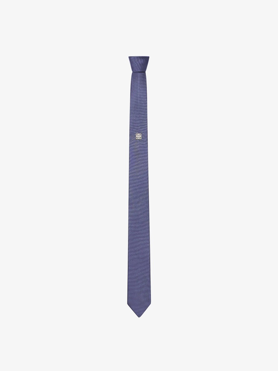 Men Givenchy Scarves & Ties | 4G Tie In Silk Navy