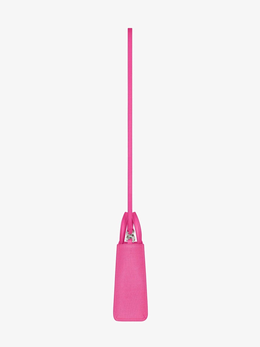 Women Givenchy G-Tote | Mini G-Tote Vertical Shopping Bag In Canvas Neon Pink