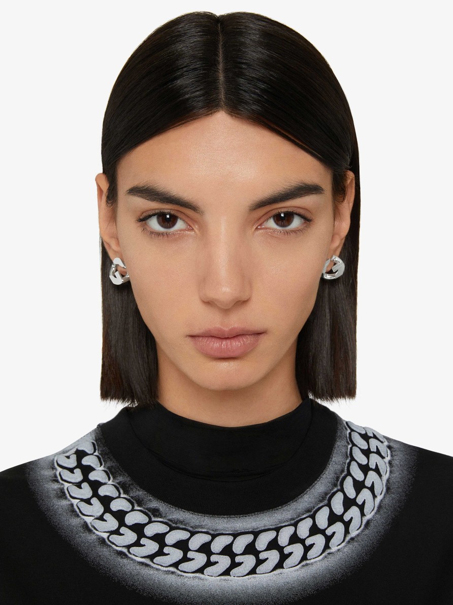 Women Givenchy Jewelry | G Chain Earrings Silvery