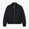 Men Givenchy Outerwear & Blousons | Reversible Bomber Jacket In 4G Wool Black