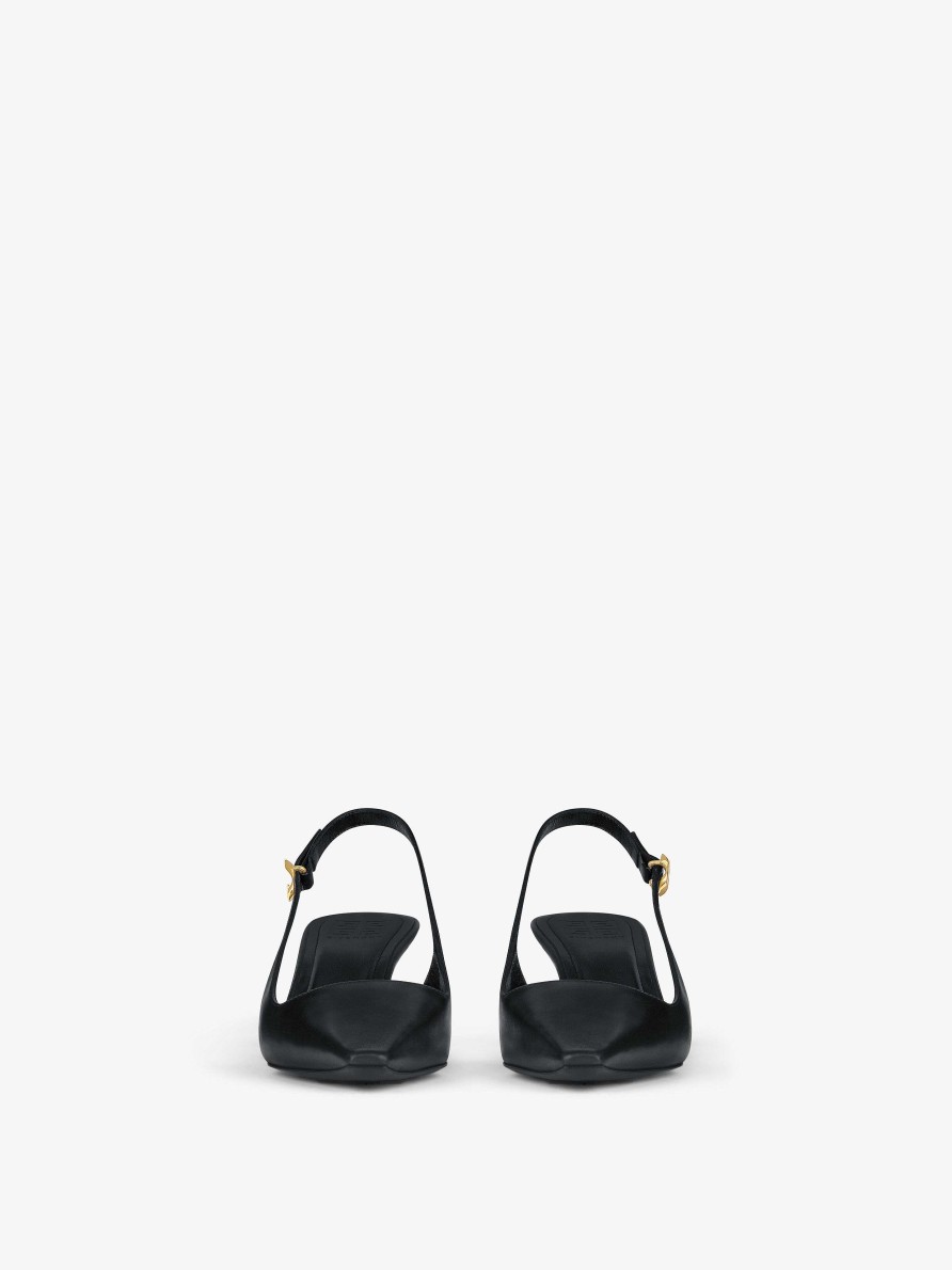 Women Givenchy Heels | G Cube Slingback Pumps In Leather Black