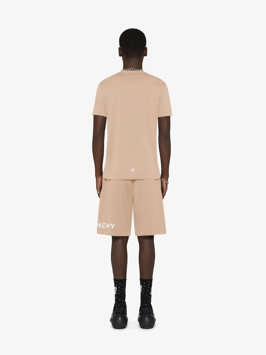 Men Givenchy T-Shirts | Givenchy Archetype Slim Fit T-Shirt In Cotton Beige Camel