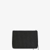 Women Givenchy Small Leather Goods | Givenchy Travel Pouch In Raffia Black