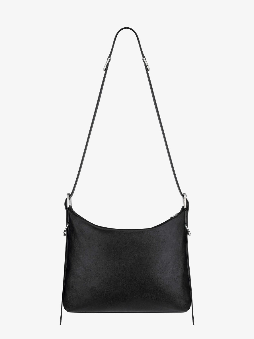 Men Givenchy Cross-Body Bags | Voyou Crossbody Bag In Grained Leather Black