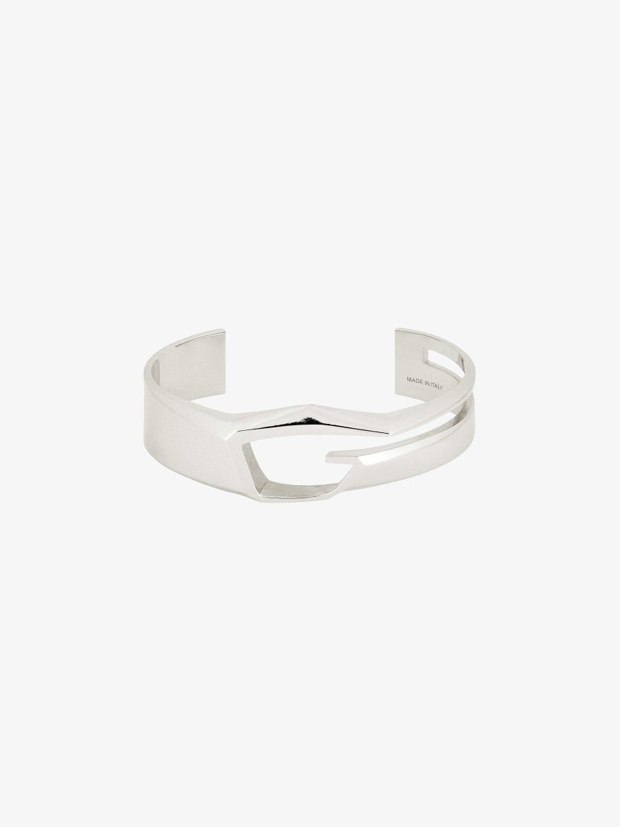 Men Givenchy Jewelry | Giv Cut Bracelet In Metal Silvery