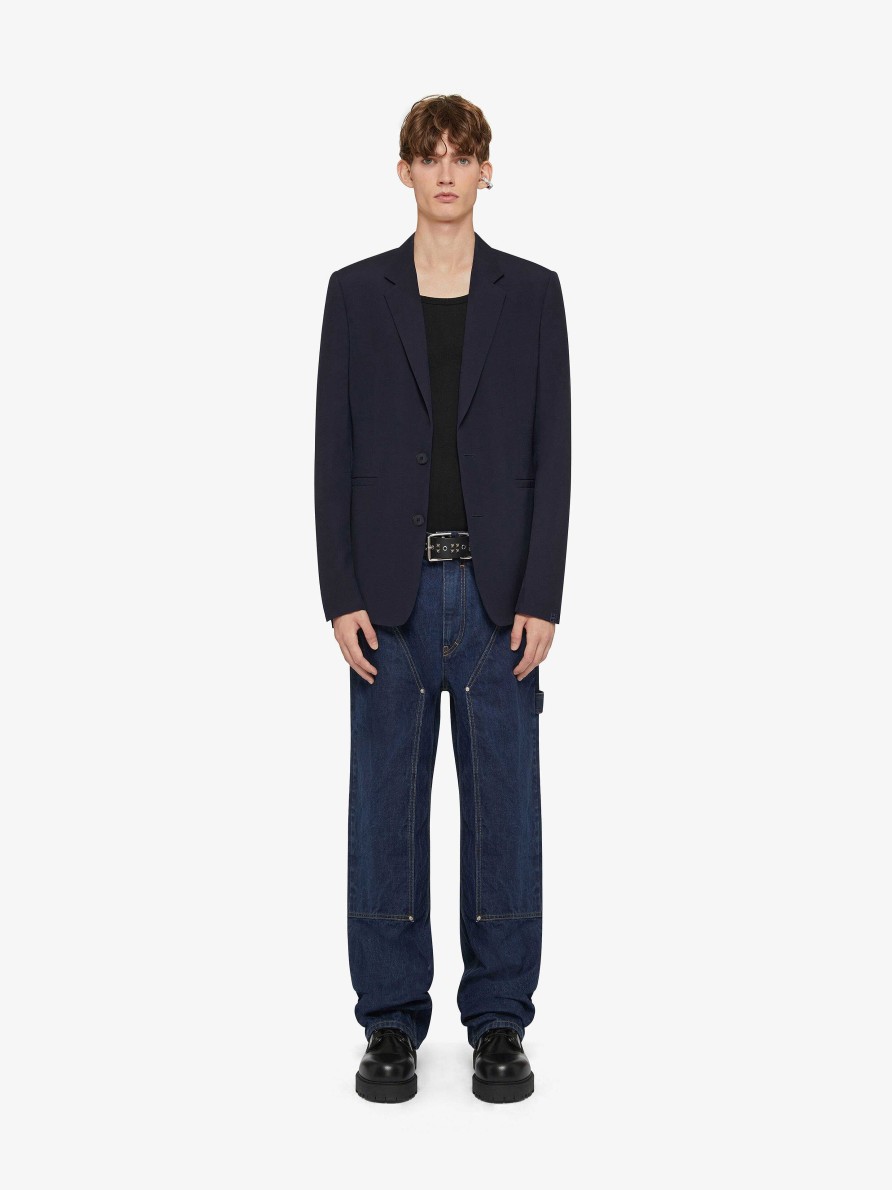 Men Givenchy Pants | Carpenter Pants In Denim Indigo Blue