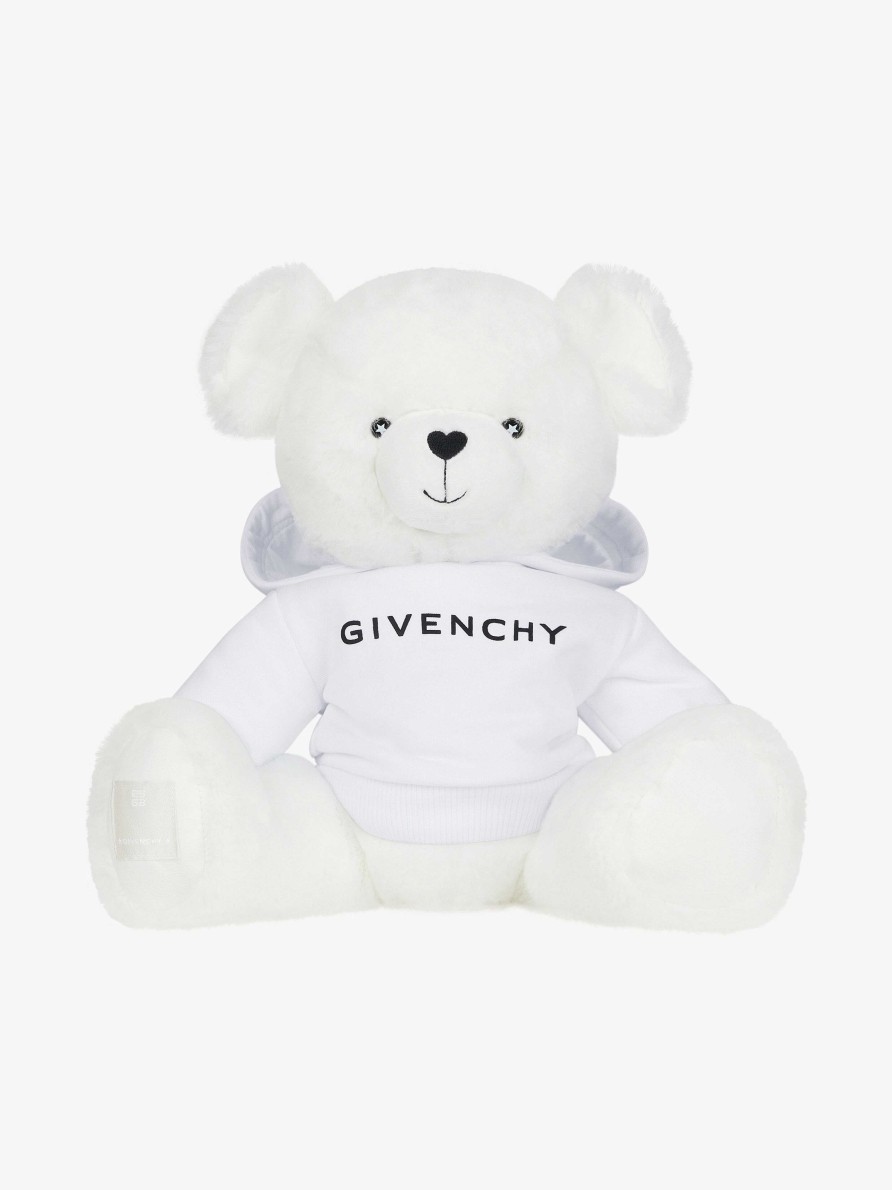 Men Givenchy Boy (4 To 12 Years) | Givenchy Teddy Bear In Faux Fur White