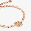 Women Givenchy Jewelry | 4G Bracelet In Metal With Crystals Rose Gold