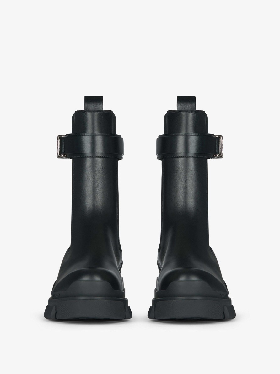 Men Givenchy Boots & Derbies | Terra Chelsea Boots In Leather Black