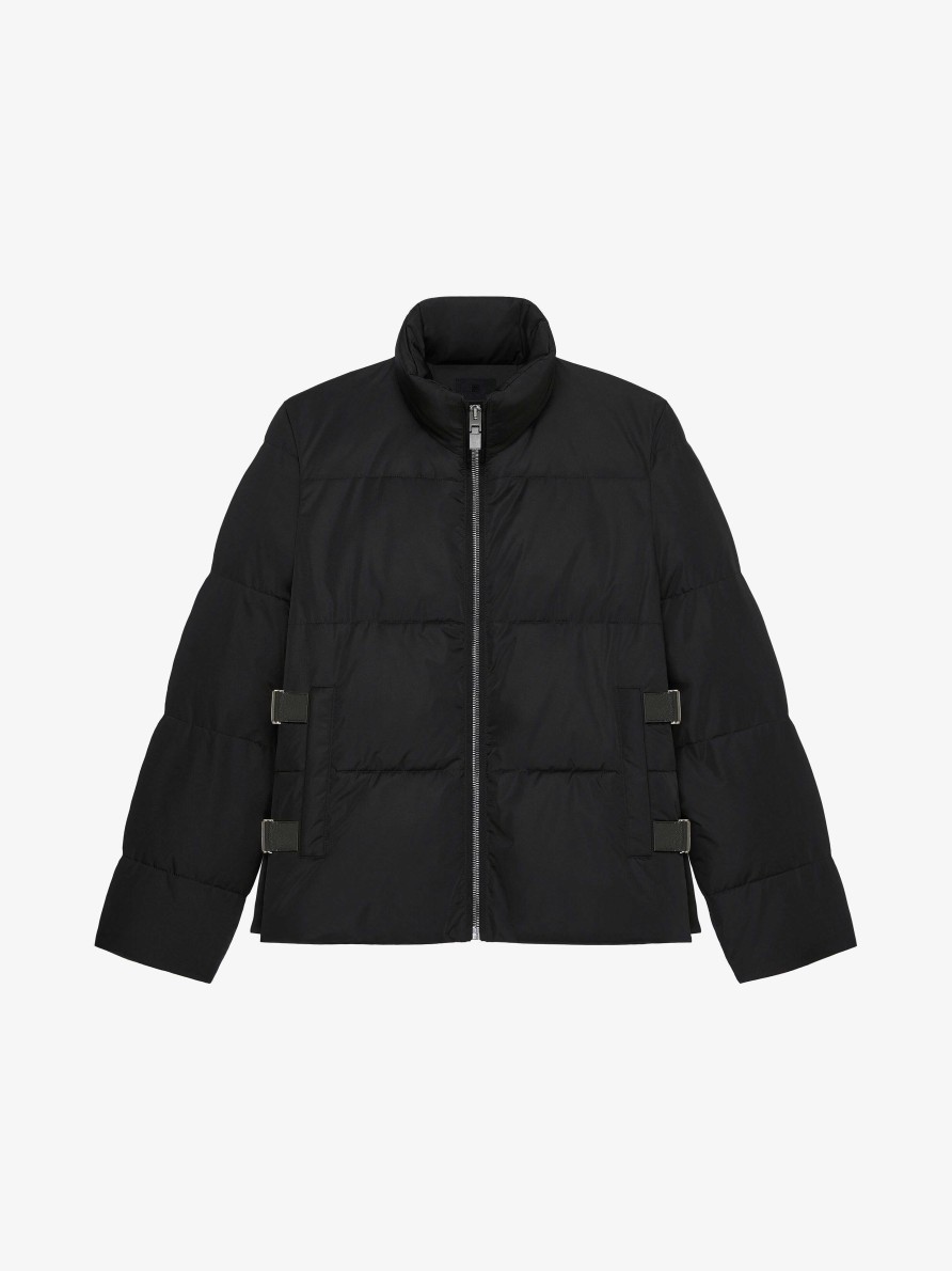 Men Givenchy Outerwear & Blousons | 4G Buckle Puffer Jacket Black