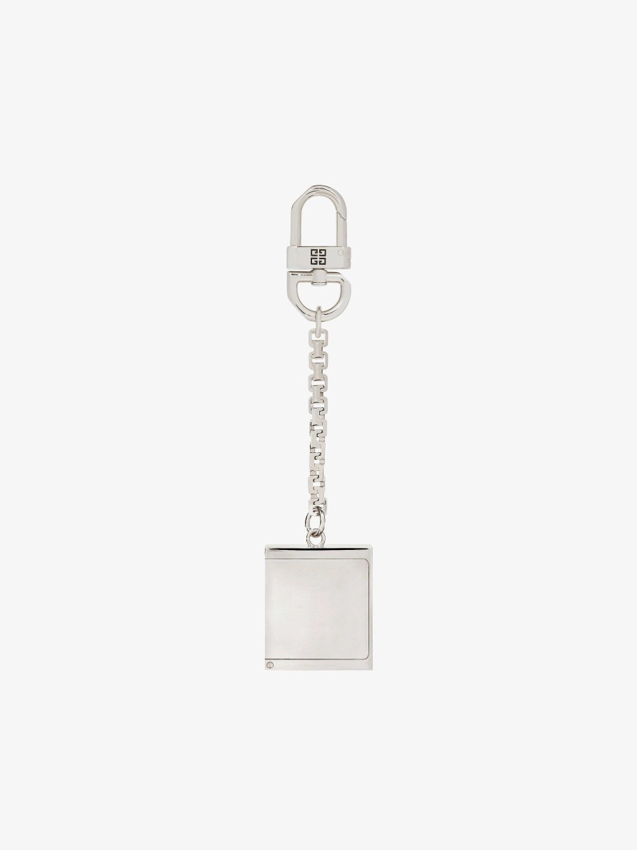 Men Givenchy Other Accessories | 4G Lock Dice Holder Keyring Silvery