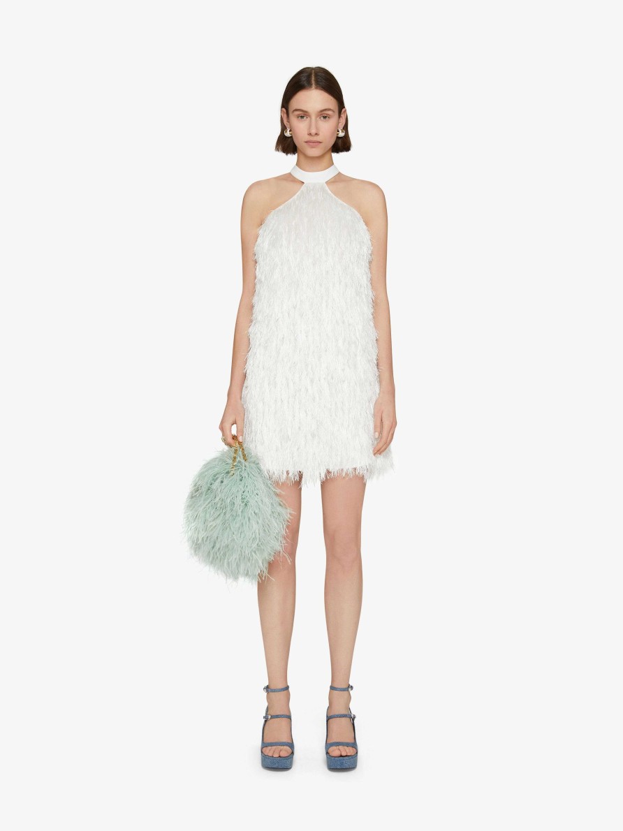 Women Givenchy Dresses | Evening Dress With Fringes And Lurex Off White