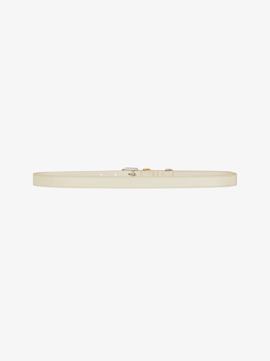 Women Givenchy Belts | Voyou Belt In Leather Natural Beige