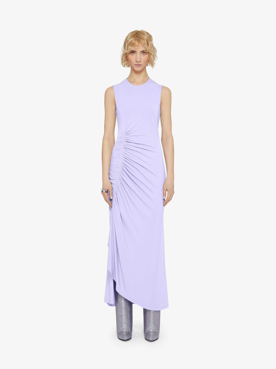 Women Givenchy Dresses | Draped Dress In Crepe Lavender