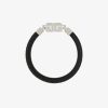 Men Givenchy Jewelry | G Cube Bracelet In Leather And Metal Black/Silvery