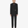 Women Givenchy Jackets & Coats | U-Lock Slim Fit Jacket In Wool And Mohair Black/Silvery