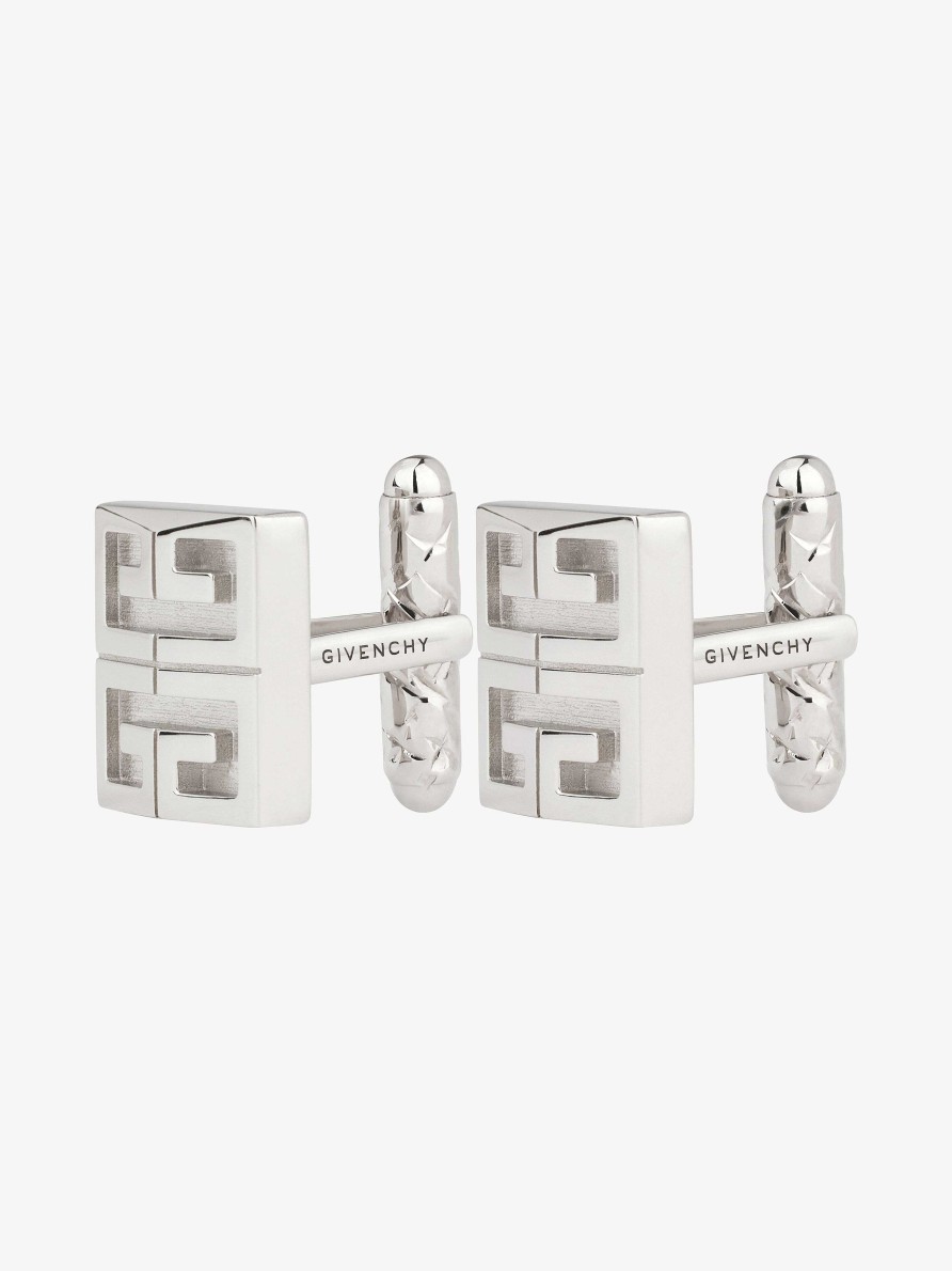 Men Givenchy Other Accessories | 4G Cufflinks In Metal Silvery