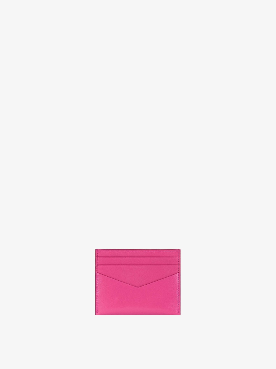 Women Givenchy Small Leather Goods | Antigona Card Holder In Box Leather Neon Pink