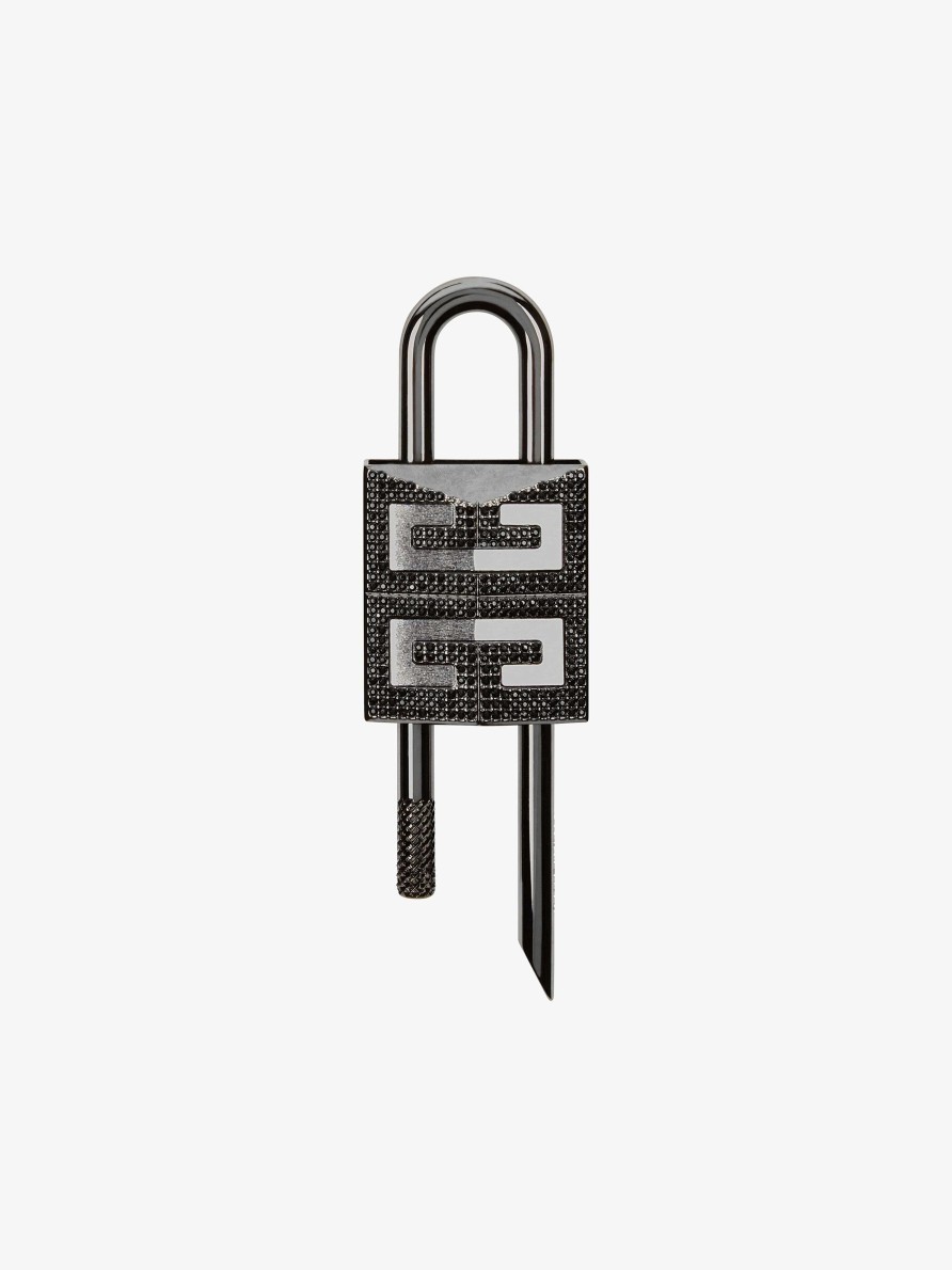 Women Givenchy Other Accessories | 4G Padlock In Metal With Strass Black