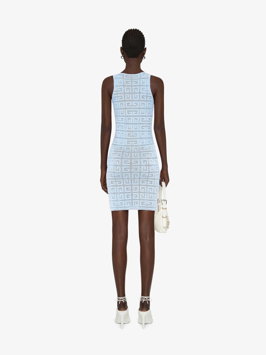 Women Givenchy Dresses | Tank Top Dress In 4G Jacquard Baby Blue