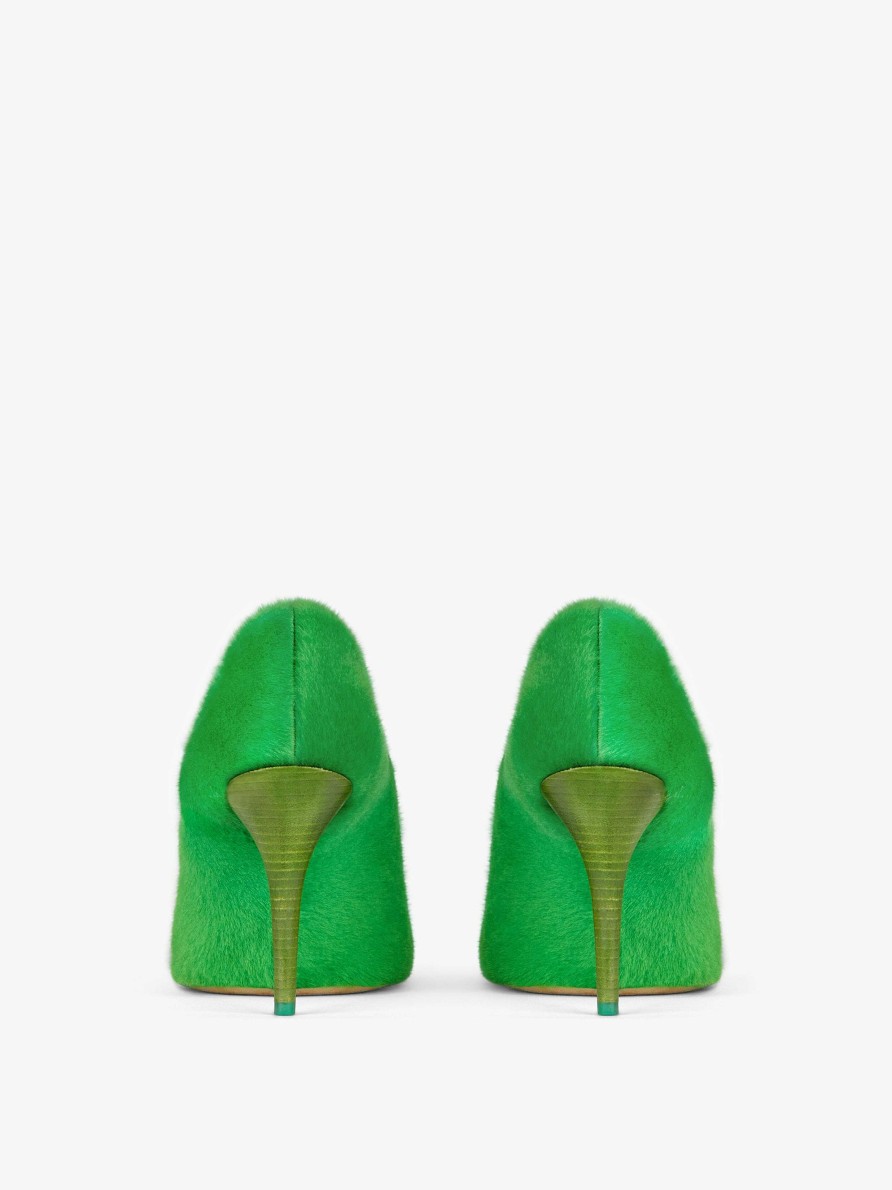 Women Givenchy Heels | Show Pumps In Lamb Hair Absynthe Green