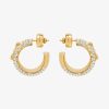 Women Givenchy Jewelry | 4G Earrings In Metal With Crystals Golden Yellow