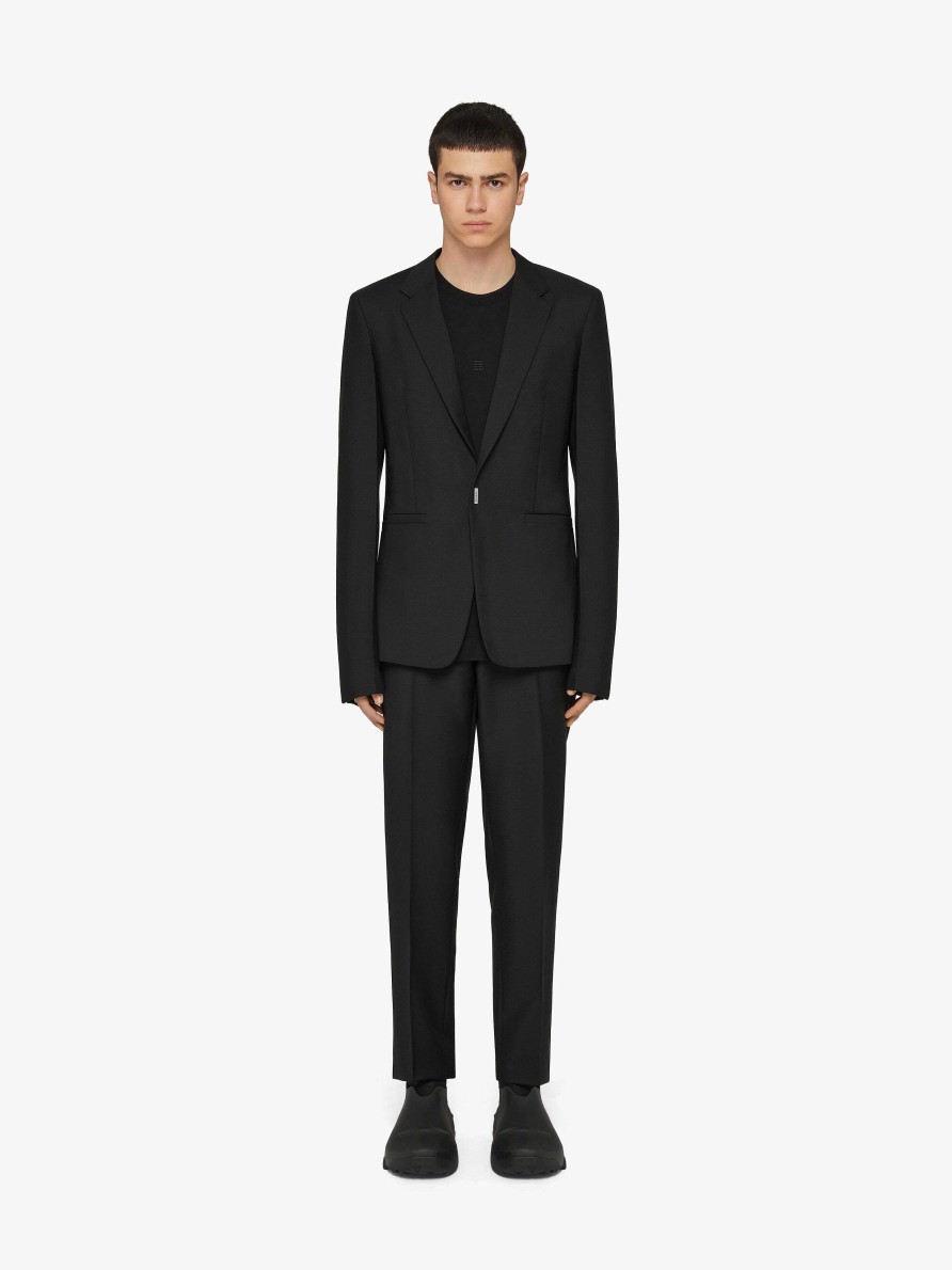 Men Givenchy Jackets & Coats | Jacket In Wool And Mohair Black