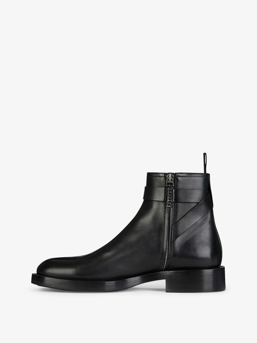 Men Givenchy Boots & Derbies | Lock Ankle Boots In Leather Black