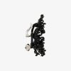 Women Givenchy Jewelry | Daisy Clip Earring In Metal And Enamel With Crystals Black