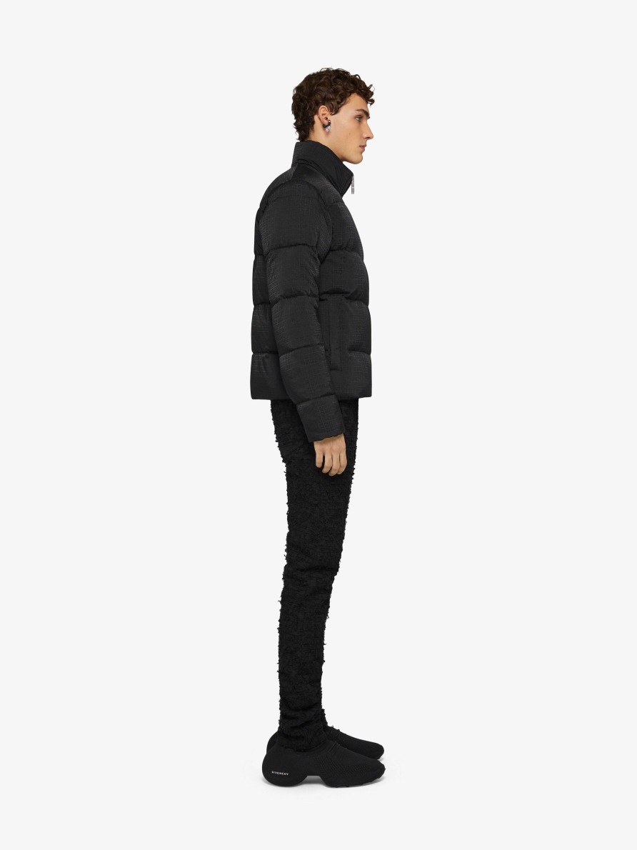 Men Givenchy Outerwear & Blousons | Puffer Jacket In 4G Jacquard Black