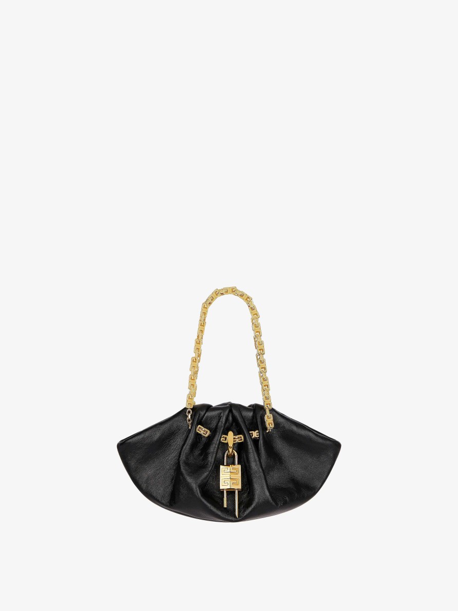 Women Givenchy Mini & Micro Bags | Mini Kenny Neo Bag In Leather Black