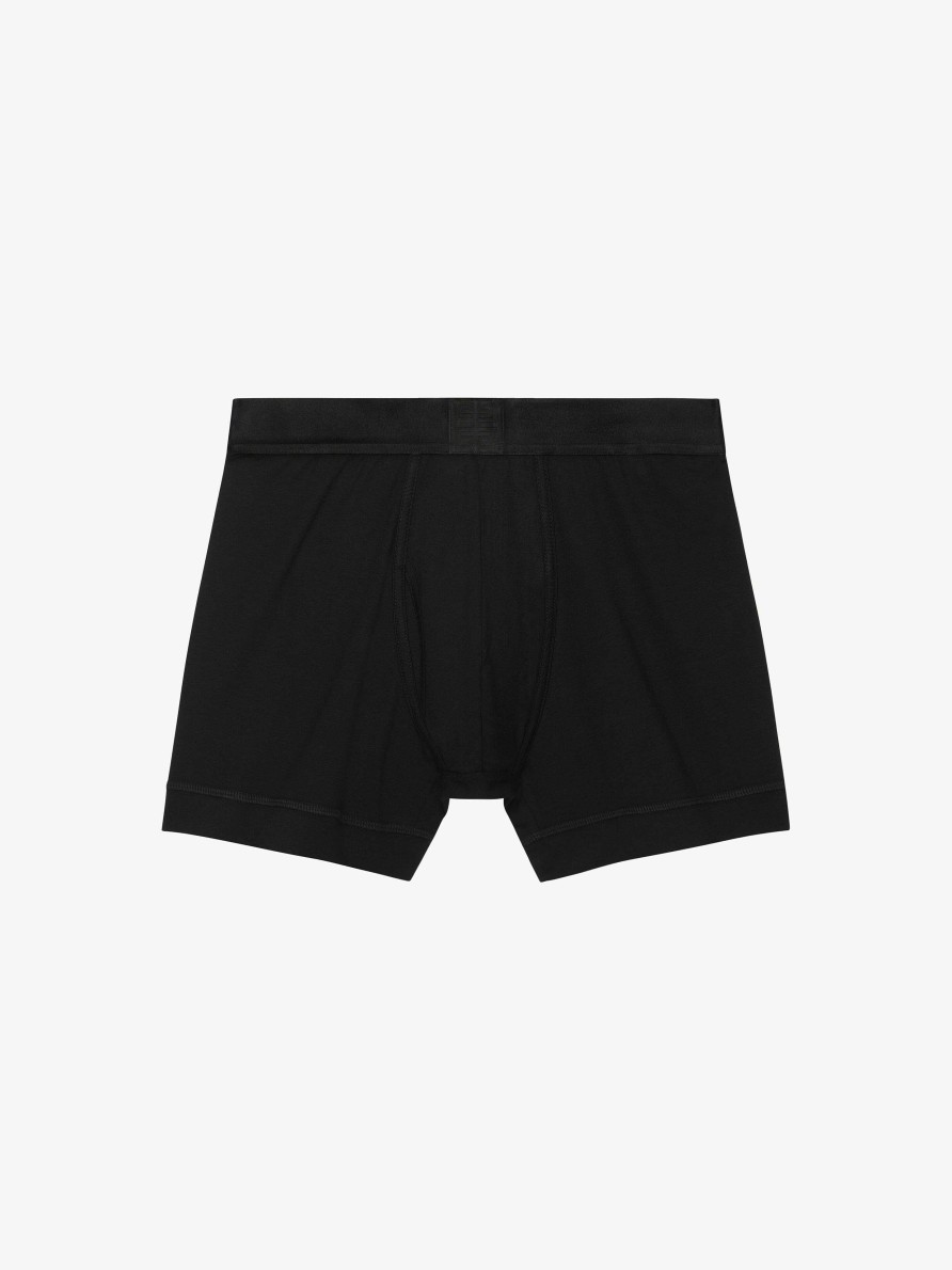 Men Givenchy Underwear | Givenchy 4G Boxer In Jersey Black