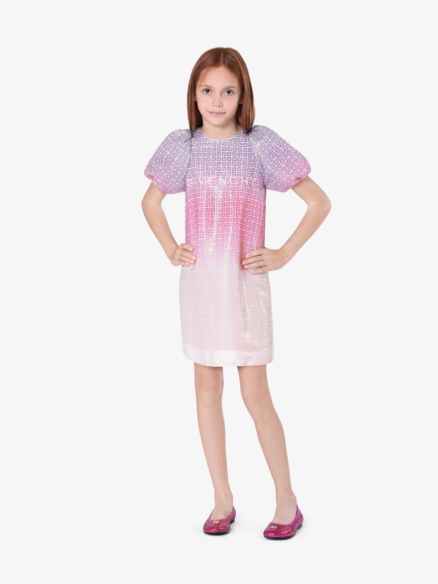 Women Givenchy Girl (4 To 12 Years) | Dress In 4G Sequins Multicolored