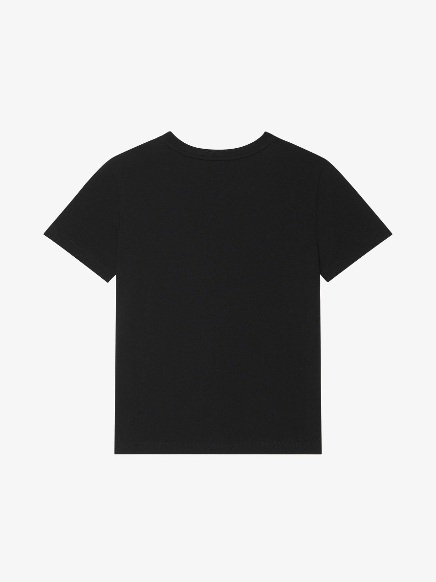 Men Givenchy Boy (4 To 12 Years) | Givenchy College T-Shirt In Cotton Black