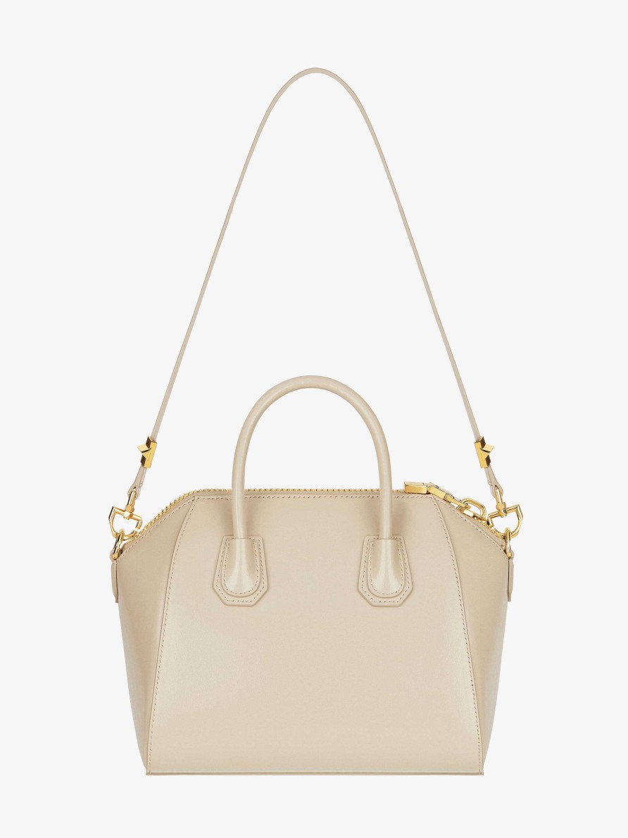 Women Givenchy Antigona | Small Antigona Bag In Box Leather Natural Beige