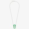 Men Givenchy Jewelry | G Can Necklace In Metal And Enamel Green