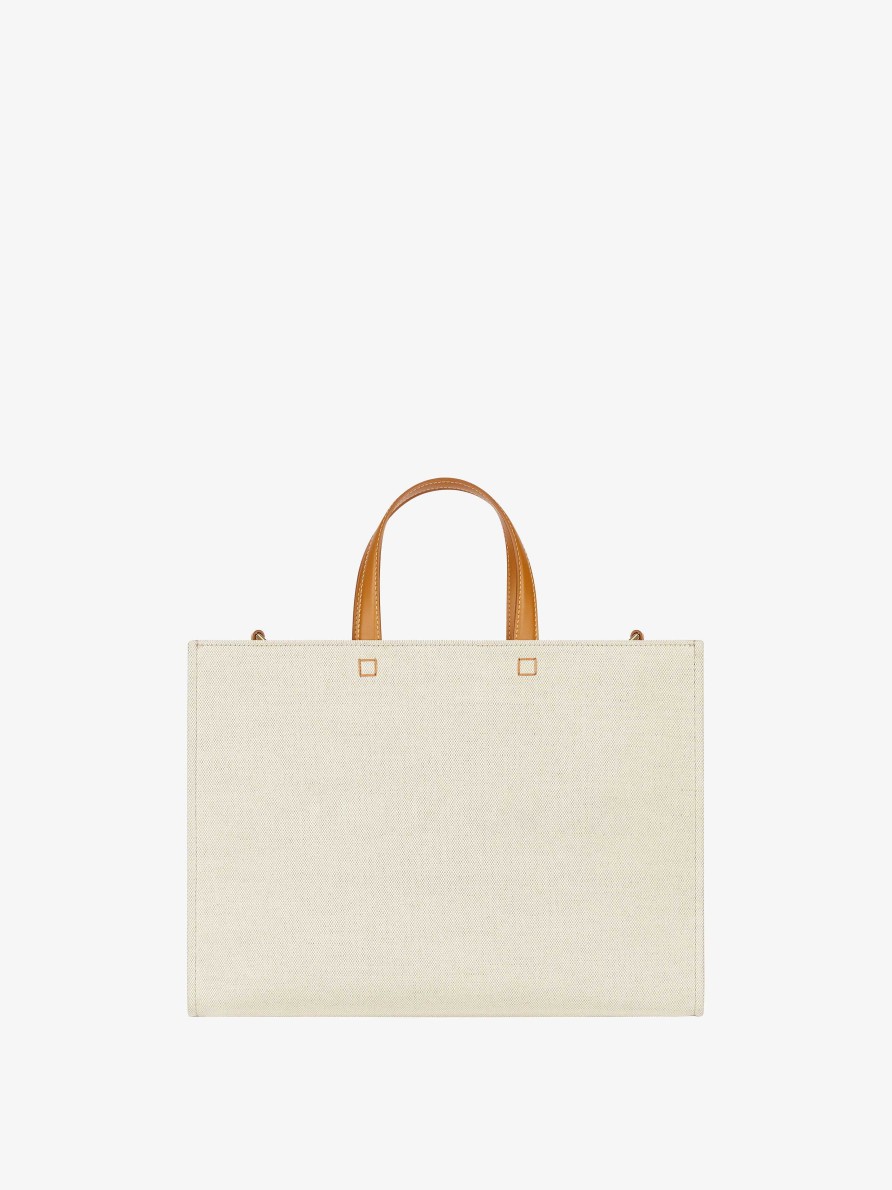 Women Givenchy G-Tote | Medium G-Tote Shopping Bag In Canvas Natural Beige