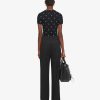 Women Givenchy T-Shirts | Double Layered Slim Fit T-Shirt In 4G Tulle Black/Ivory