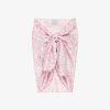 Women Givenchy Skirts | Sarong In Printed Silk Pink/White