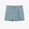 Women Givenchy Girl (4 To 12 Years) | Asymmetrical Skirt Shorts In 4G Denim Denim Blue