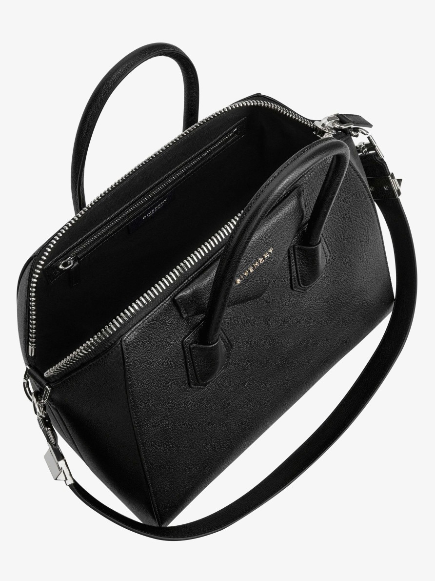 Women Givenchy Antigona | Medium Antigona Bag In Grained Leather Black