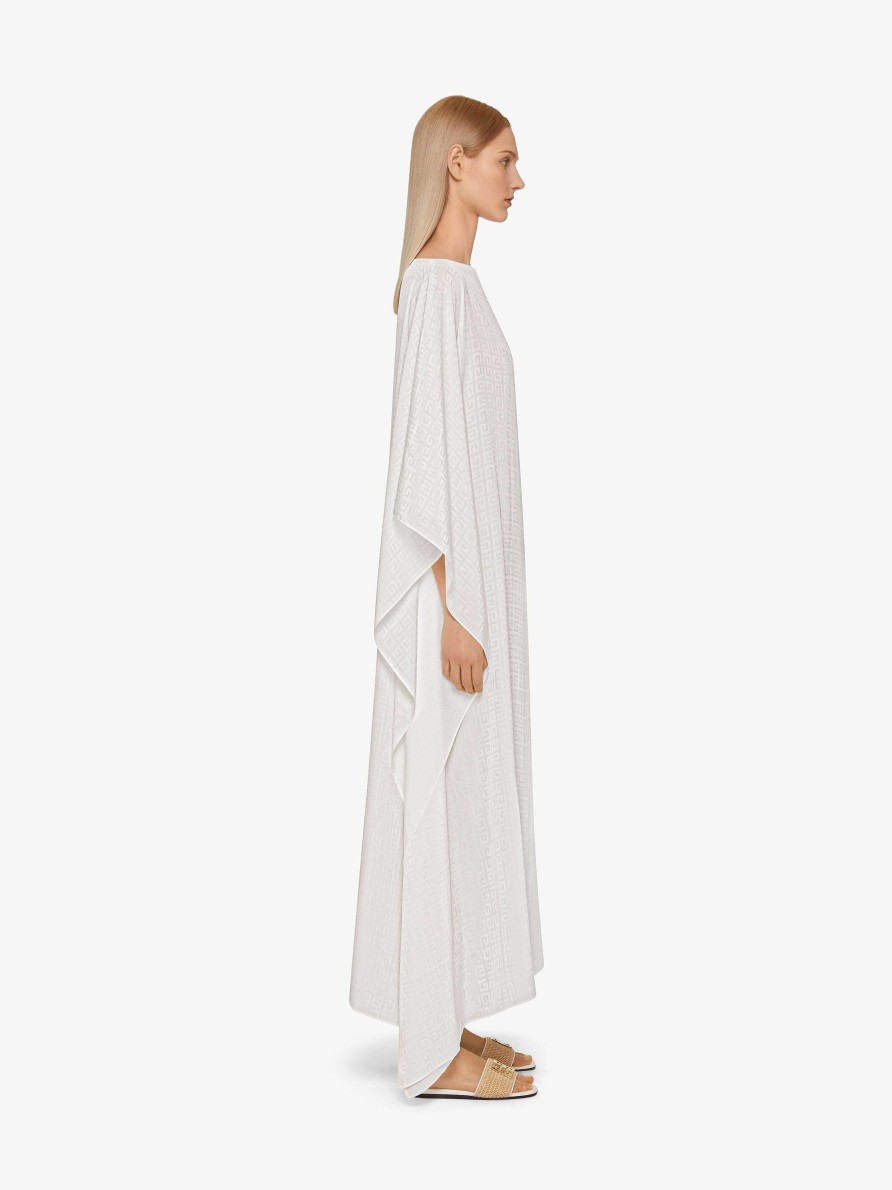 Women Givenchy Dresses | Kaftan In 4G Jacquard White