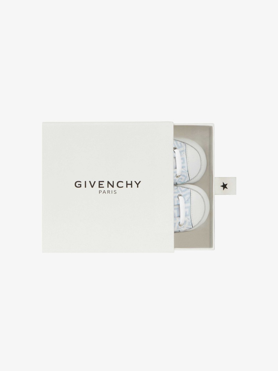 Men Givenchy Baby (1 Month To 3 Years) | Slippers In 4G Jacquard Baby Blue/White