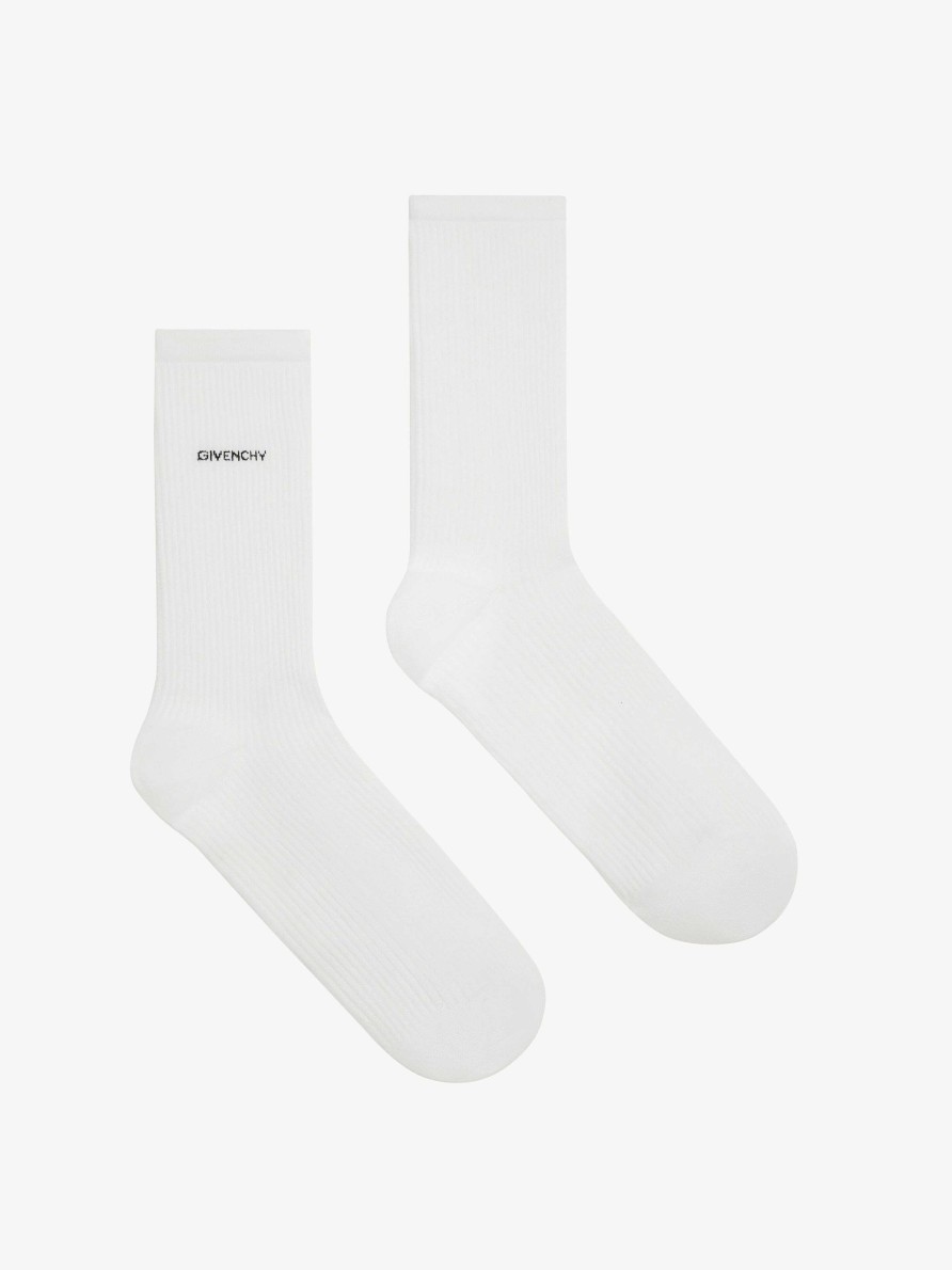 Men Givenchy Underwear | Socks In Cotton White