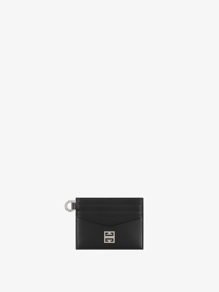 Women Givenchy Small Leather Goods | 4G Card Holder In Box Leather Black