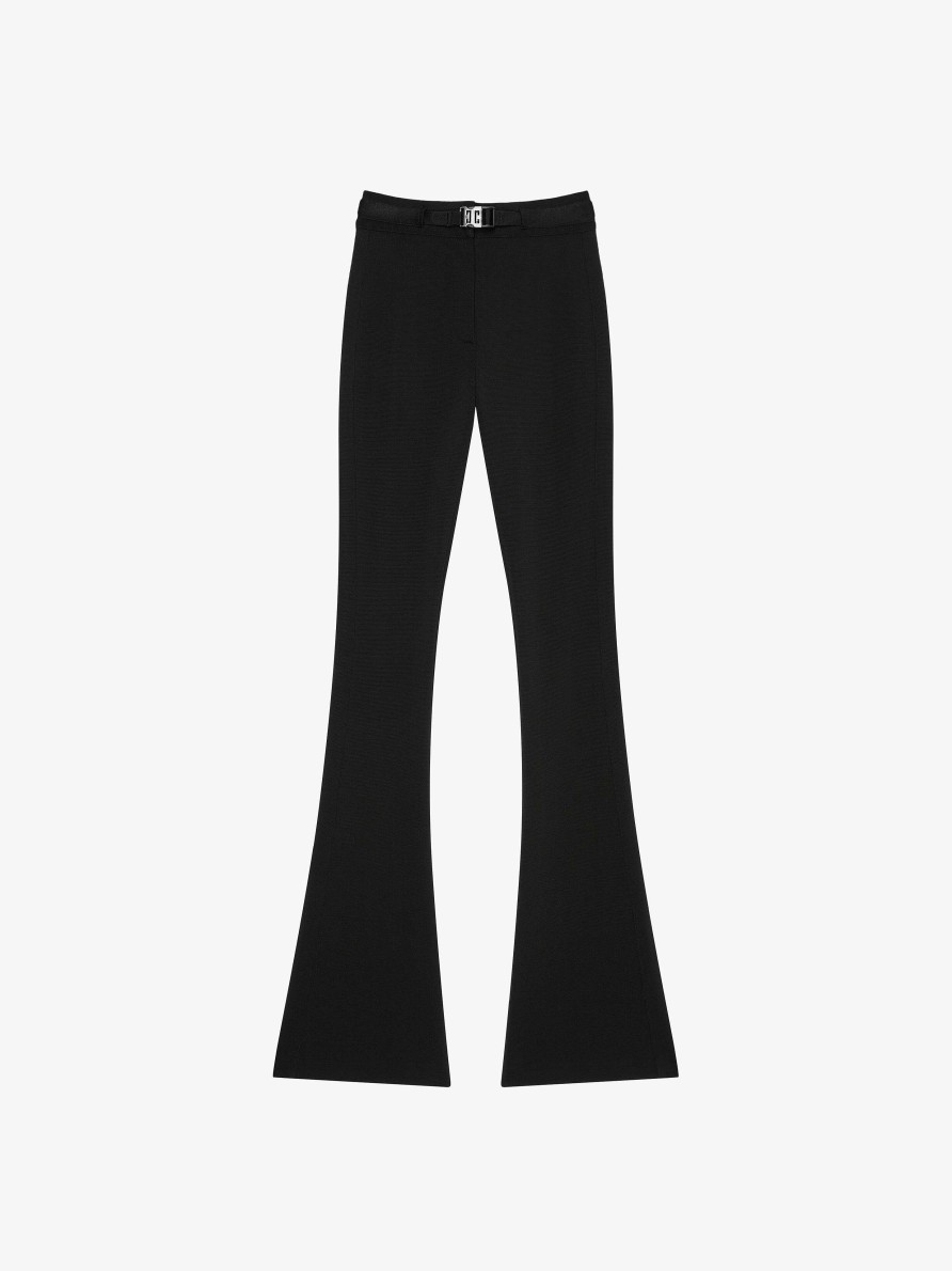 Women Givenchy Pants | 4G Belted Pants In Punto Milano Black