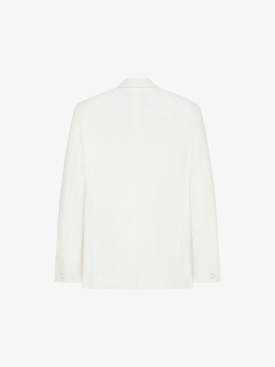 Men Givenchy Jackets & Coats | Oversized Jacket In Wool And Mohair White