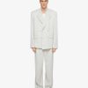 Men Givenchy Pants | Extra Wide Pants In Wool Chalk White